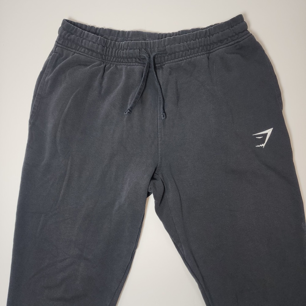 Gymshark Joggers Men Medium Black Sweatpants Tapered Athleisure Training Gym EUC - Picture 3 of 11
